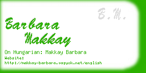 barbara makkay business card